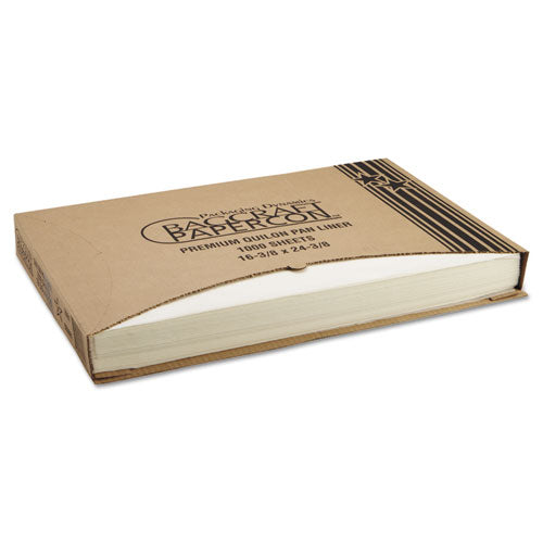 Bagcraft Grease-Proof Quilon Pan Liners, 16.38 x 24.38, White, 1,000 Sheets-Carton P030001