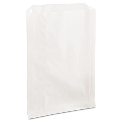 Bagcraft Grease-Resistant Single-Serve Bags, 6.5" x 8", White, 2,000-Carton 300422