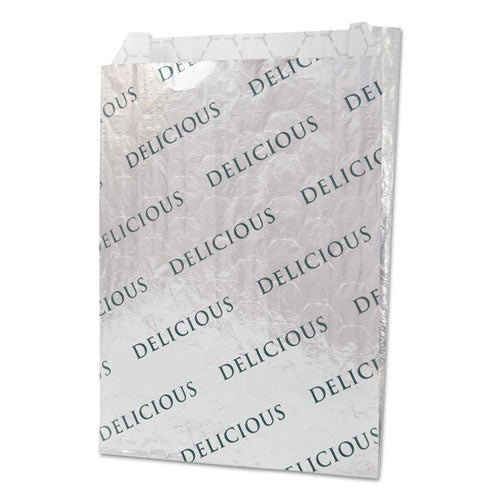 Bagcraft Foil-Paper-Honeycomb Insulated Bag, 2", 8" x 6", White, 1,000-Carton 300519