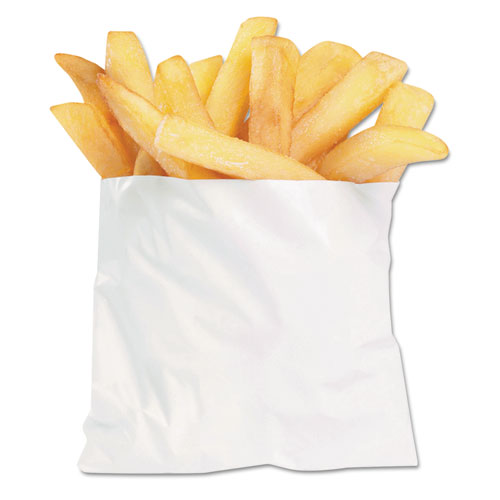 Bagcraft French Fry Bags, 4.5" x 3.5", White, 2,000-Carton 450003