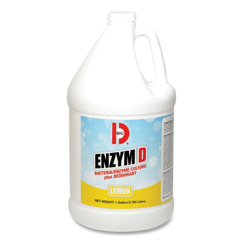 Big D Industries Enzym D Digester Liquid Deodorant, Lemon, 1 gal Bottle, 4-Carton 150000