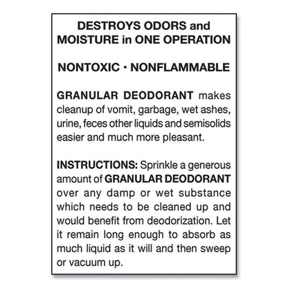 Big D Industries Granular Deodorant, Lemon, 16 oz, Shaker Can, 12-Carton 015000