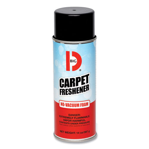 Big D Industries No-Vacuum Carpet Freshener, Fresh Scent, 14 oz Aerosol Spray, 12-Carton 024100