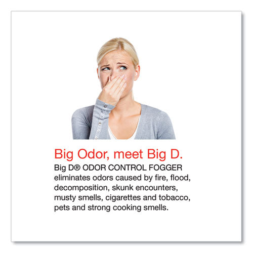 Big D Industries Odor Control Fogger, Original Scent, 5 oz Aerosol Spray, 12-Carton 034100