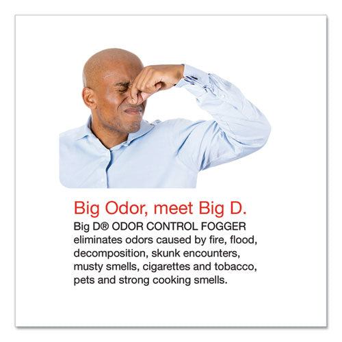 Big D Industries Odor Control Fogger, Mountain Air Scent, 5 oz Aerosol Spray, 12-Carton 034400