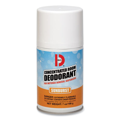 Big D Industries Metered Concentrated Room Deodorant, Sunburst Scent, 7 oz Aerosol Spray, 12-Carton 046400
