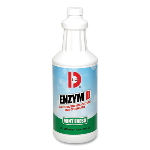 Big D Industries Enzym D Digester Deodorant, Mint, 32 oz Bottle, 12-Carton 50400
