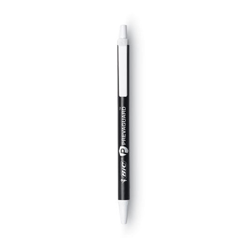 BIC PrevaGuard Ballpoint Pen, Retractable, Medium 1 mm, Black Ink, Black Barrel CSA11BK