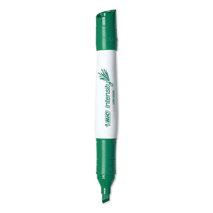 BIC Intensity Low Odor Chisel Tip Dry Erase Marker, Broad Chisel Tip, Green, Dozen GDEM11 GRN