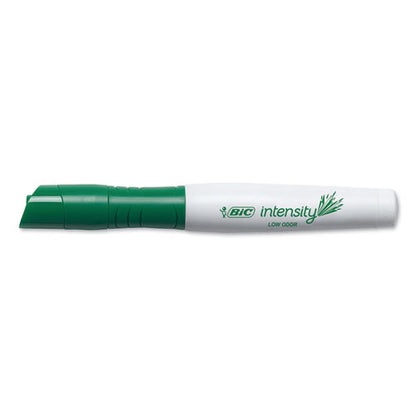 BIC Intensity Low Odor Chisel Tip Dry Erase Marker, Broad Chisel Tip, Green, Dozen GDEM11 GRN