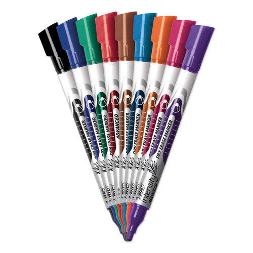 BIC Intensity Advanced Dry Erase Marker, Pocket-Style, Medium Bullet Tip, Assorted Colors, Dozen GELIPP121-AST