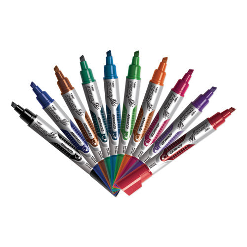 BIC Intensity Advanced Dry Erase Marker, Tank-Style, Broad Chisel Tip, Assorted Colors, Dozen GELITP121-AST