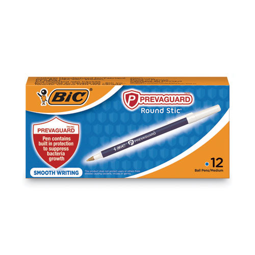 BIC PrevaGuard Ballpoint Pen, Stick, Medium 1 mm, Blue Ink-Blue Barrel, Dozen GSAM11BE