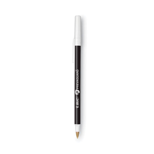 BIC PrevaGuard Ballpoint Pen, Stick, Medium 1 mm, Black Ink-Black Barrel, 60-Pack GSAM60BK