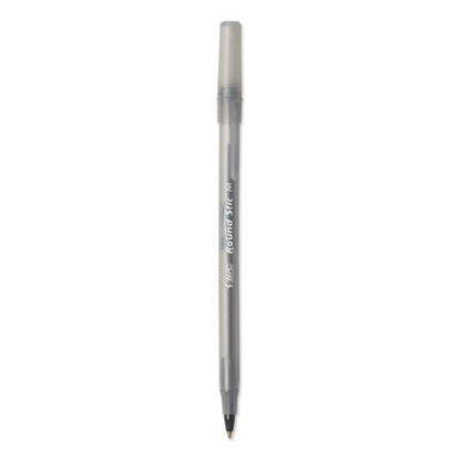 BIC Round Stic Xtra Life Ballpoint Pen Xtra-Value Pack, Stick, Medium 1 mm, Black Ink, Black Barrel, 240-Carton GSM240BK