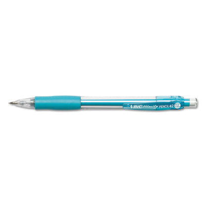 BIC Velocity Original Mechanical Pencil, 0.9 mm, HB (#2.5), Black Lead, Turquoise Barrel, Dozen MV11 BLK