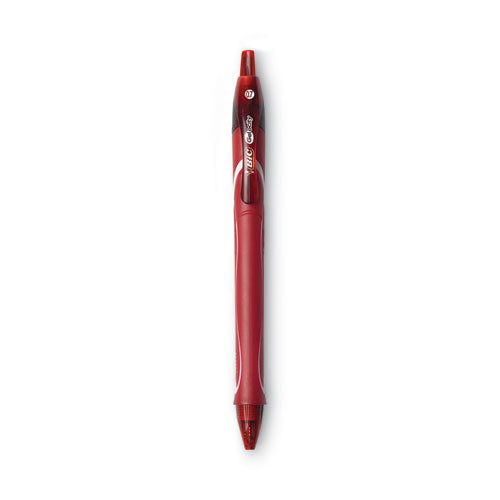 BIC Gel-ocity Quick Dry Gel Pen, Retractable, Fine 0.7 mm, Three Assorted Ink and Barrel Colors, Dozen RGLCG11AST