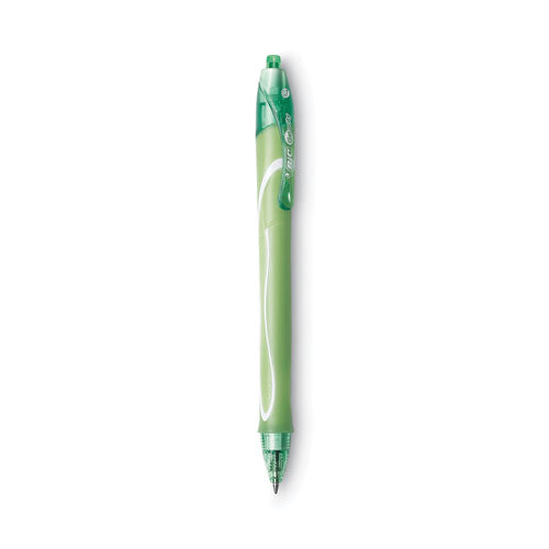 BIC Gel-ocity Quick Dry Gel Pen, Retractable, Fine 0.7 mm, 12 Assorted Ink and Barrel Colors, Dozen RGLCGA11AST