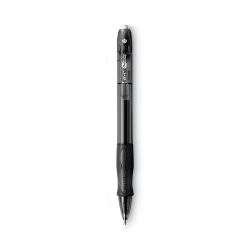 BIC Gel-ocity Gel Pen Value Pack, Retractable, Medium 0.7 mm, Black Ink, Black Barrel, 24-Pack RLC241-BK