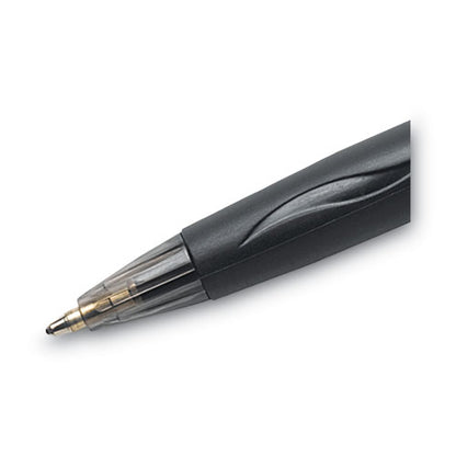BIC GLIDE Ballpoint Pen, Retractable, Medium 1 mm, Black Ink, Black Barrel, Dozen VCG11 BLK