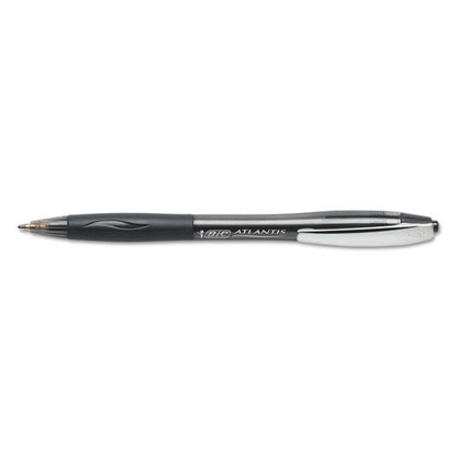 BIC GLIDE Ballpoint Pen, Retractable, Medium 1 mm, Black Ink, Black Barrel, Dozen VCG11 BLK