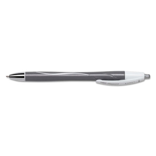 BIC GLIDE Exact Ballpoint Pen, Retractable, Fine 0.7 mm, Black Ink, Black Barrel, Dozen VCGN11-BK