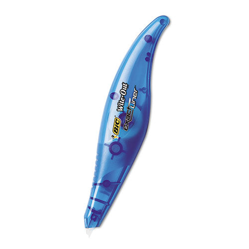 BIC Wite-Out Brand Exact Liner Correction Tape, Non-Refillable, Blue, 1-5" x 236" WOELP11 WHI