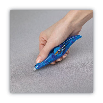 BIC Wite-Out Brand Exact Liner Correction Tape, Non-Refillable, Blue, 1-5" x 236" WOELP11 WHI