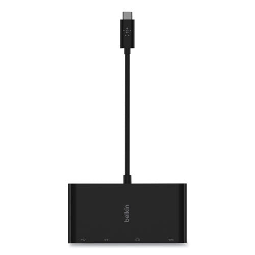 Belkin USB-C Multimedia Adapter, HDMI; Ethernet; USB-A; USB-C; VGA, 4.33", Black AVC005BK-BL