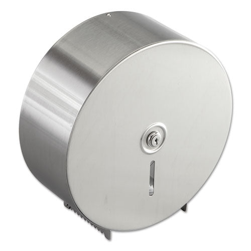 Bobrick Jumbo Toilet Tissue Dispenser, Stainless Steel, 10 21-32 x 4 1-2 x 10 5-8 B-2890