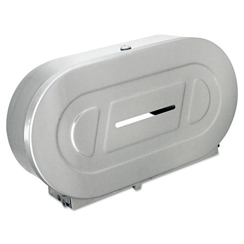 Bobrick Toilet Tissue 2 Roll Dispenser, Satin-Finish Stainless Steel, Jumbo, 20.81 x 5.31 x 11.38 B-2892
