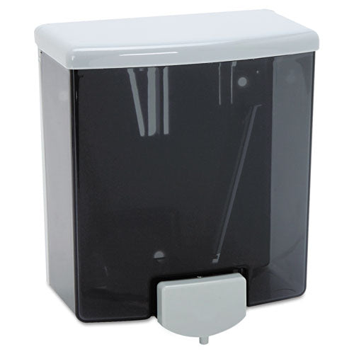 Bobrick ClassicSeries Surface-Mounted Liquid Soap Dispenser, 40 oz, 5.81 x 3.31 x 6.88, Black-Gray B-40