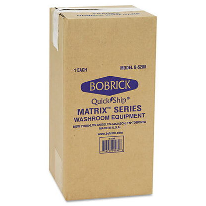 Bobrick Matrix Series Two-Roll Tissue Dispenser, 6 1-4w x 6 7-8d x 13 1-2h, Gray B-5288