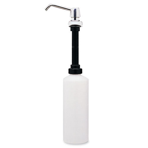 Bobrick Contura Lavatory-Mounted Soap Dispenser, 34 oz, 3.31 x 4 x 17.63, Chrome-Stainless Steel B-822