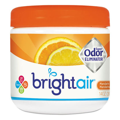 Bright Air Super Odor Eliminator, Mandarin Orange and Fresh Lemon, 14 oz Jar, 6-Carton BRI 900013