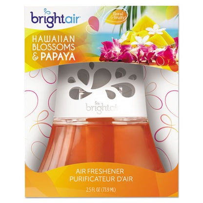 Bright Air Scented Oil Air Freshener, Hawaiian Blossoms and Papaya, Orange, 2.5oz 900021