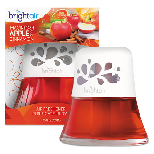 Bright Air Scented Oil Air Freshener, Macintosh Apple and Cinnamon, Red, 2.5 oz 900022