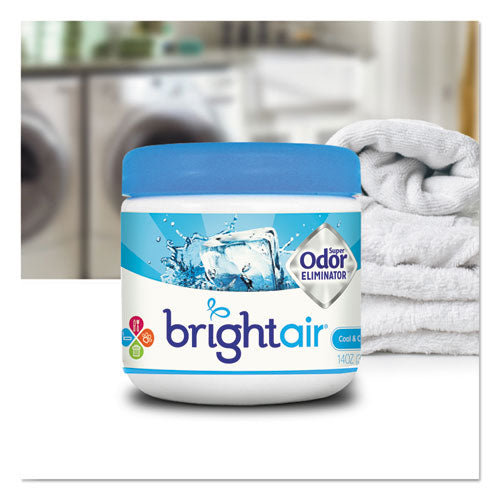 Bright Air Super Odor Eliminator, Cool and Clean, Blue, 14 oz Jar, 6-Carton BRI 900090