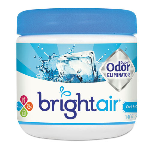 Bright Air Super Odor Eliminator, Cool and Clean, Blue, 14 oz Jar 900090