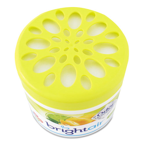 Bright Air Super Odor Eliminator, Zesty Lemon and Lime, 14 oz Jar, 6-Carton 900248