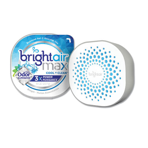 Bright Air Max Odor Eliminator Air Freshener, Cool and Clean, 8 oz Jar 900437EA