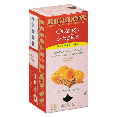 Bigelow Orange And Spice Herbal Tea 2.11 oz Bags (28 Tea Bags) 10398