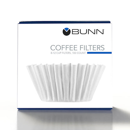 Bunn Coffee Filters, 8 to 10 Cup Size, Flat Bottom, 100-Pack 20104.0001