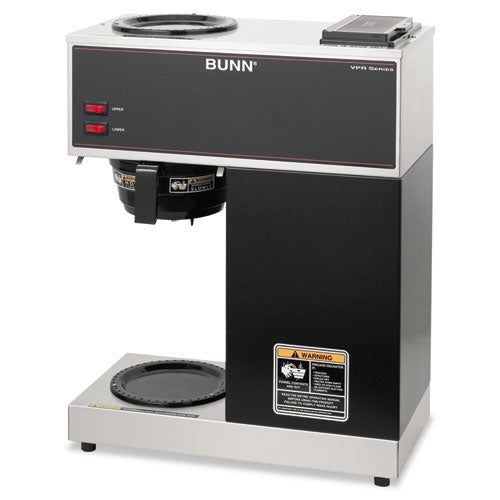 Bunn VPR Two Burner Pourover Coffee Brewer, Stainless Steel, Black 33200.0000