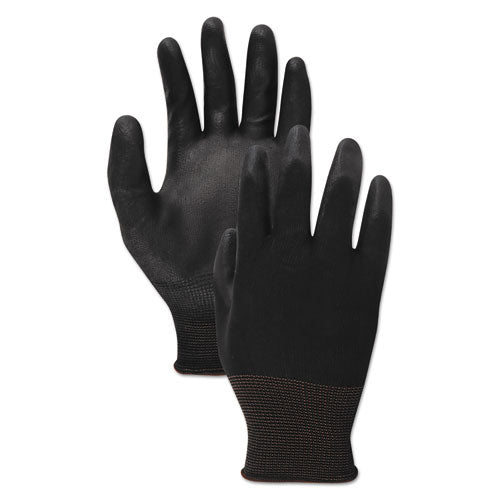 Boardwalk Palm Coated Cut-Resistant HPPE Glove, Salt and Pepper-Black, Size 8 (Medium), 1 Dozen BWK000298