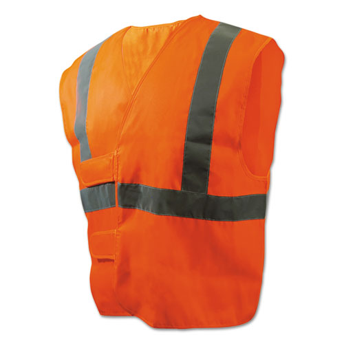 Boardwalk Class 2 Safety Vests, Orange-Silver, Standard BWK00035