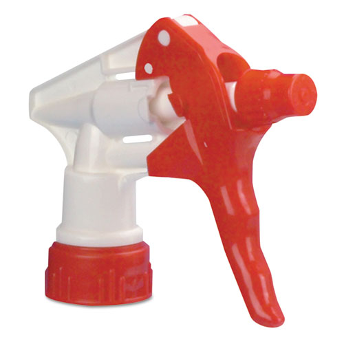 Boardwalk Trigger Sprayer 250, 8" Tube, Fits 16-24 oz Bottles, Red-White, 24-Carton BWK09227