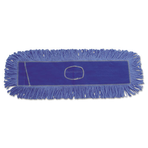 Boardwalk Mop Head, Dust, Looped-End, Cotton-Synthetic Fibers, 24 x 5, Blue BWK1124