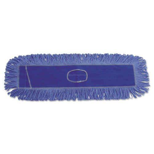 Boardwalk Dust Mop Head, Cotton-Synthetic Blend, 36 x 5, Looped-End, Blue BWK1136