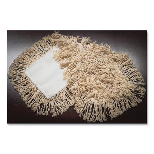 Boardwalk Industrial Dust Mop Head, Hygrade Cotton, 24w x 5d, White BWK1324